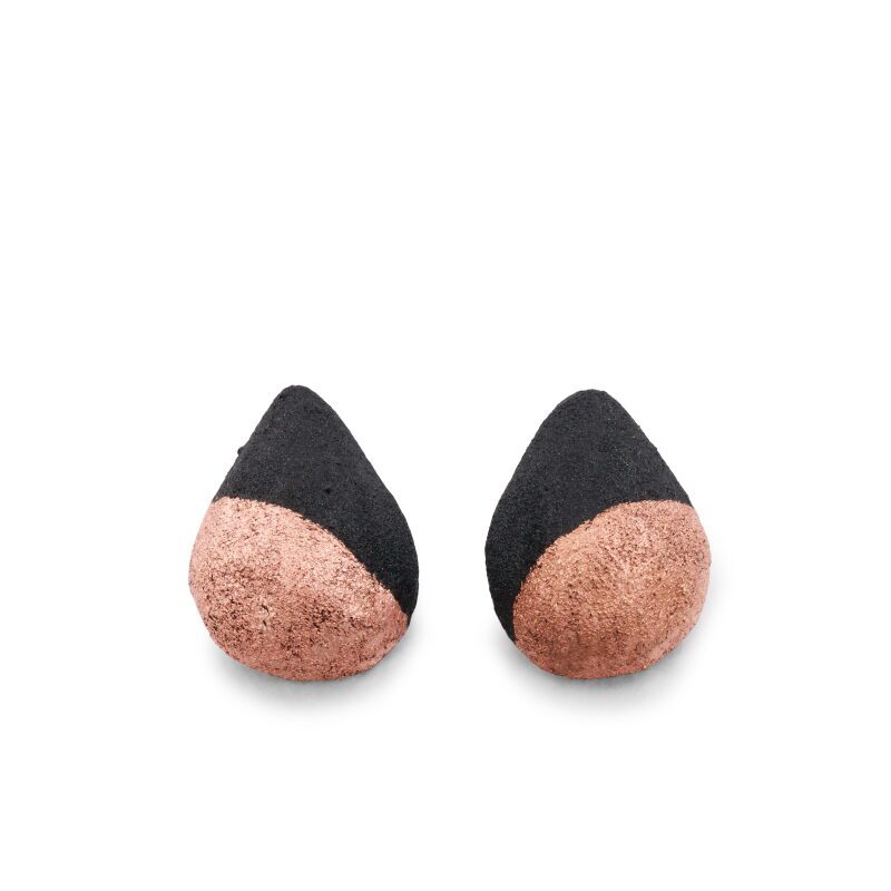 single drop earrings * black & copper