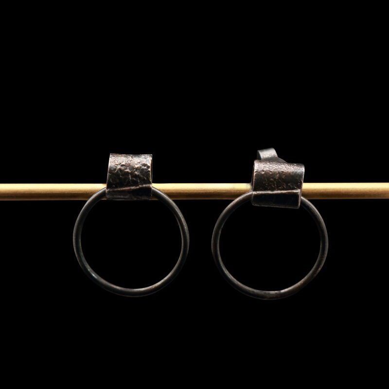 Dangle Circle Earrings * Silver