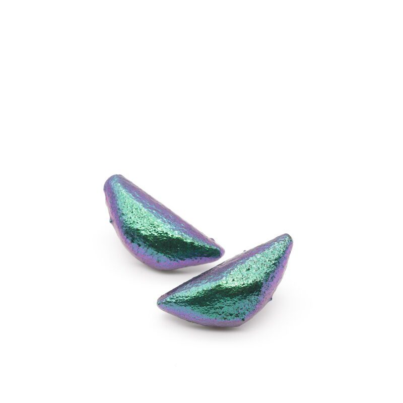small triangle earrings * blue green purple